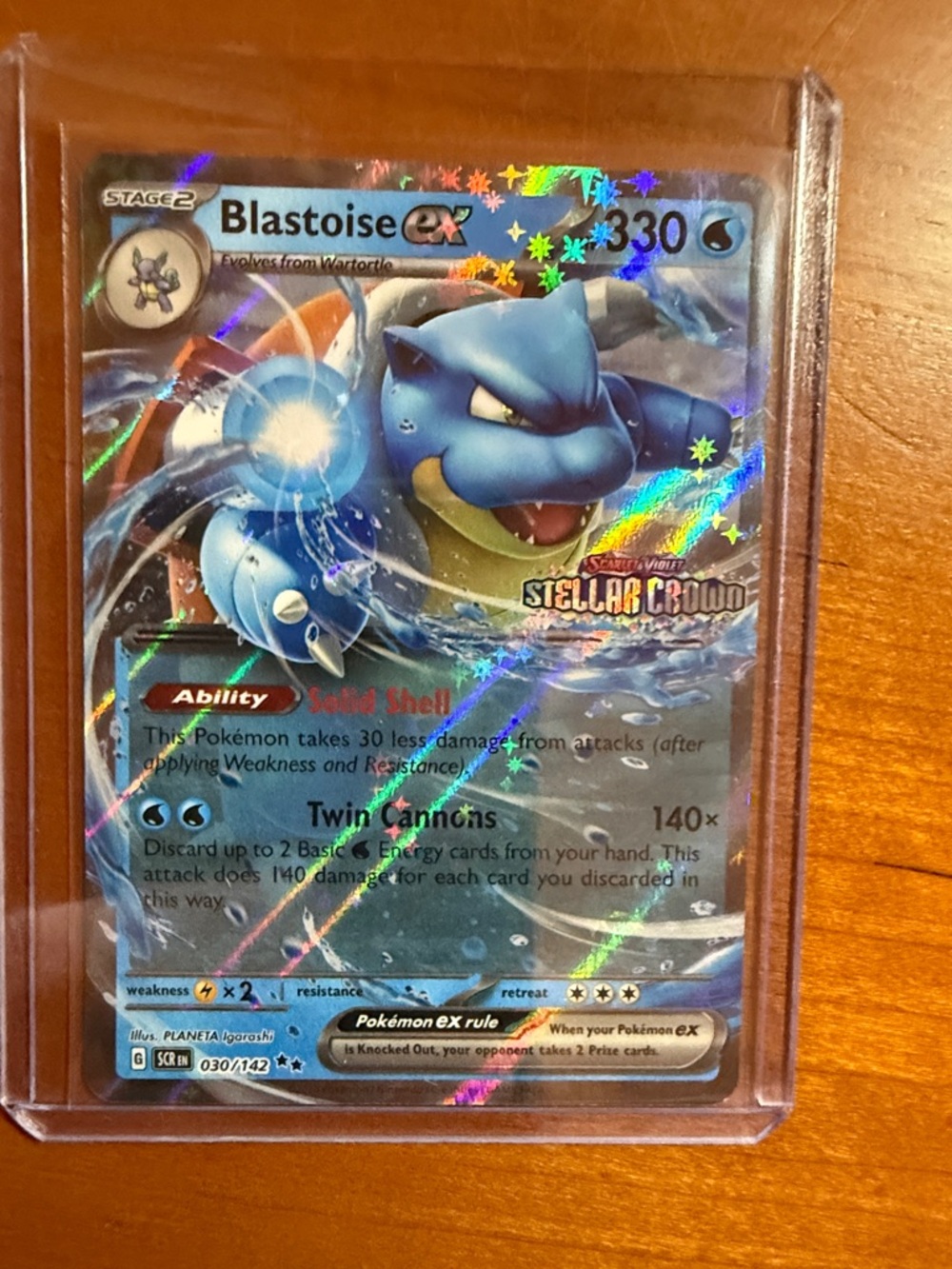 Pokemon Blastoise EX Holo Blue